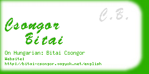 csongor bitai business card